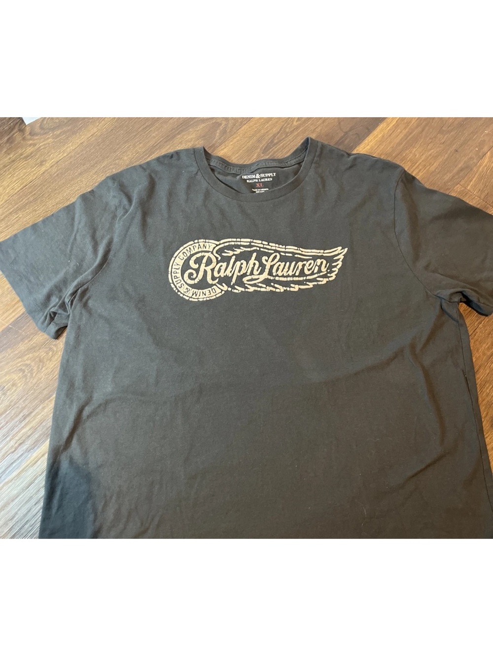Vintage Denim & Supply Ralph Lauren Graphite T-Shirt Big Logo Tee